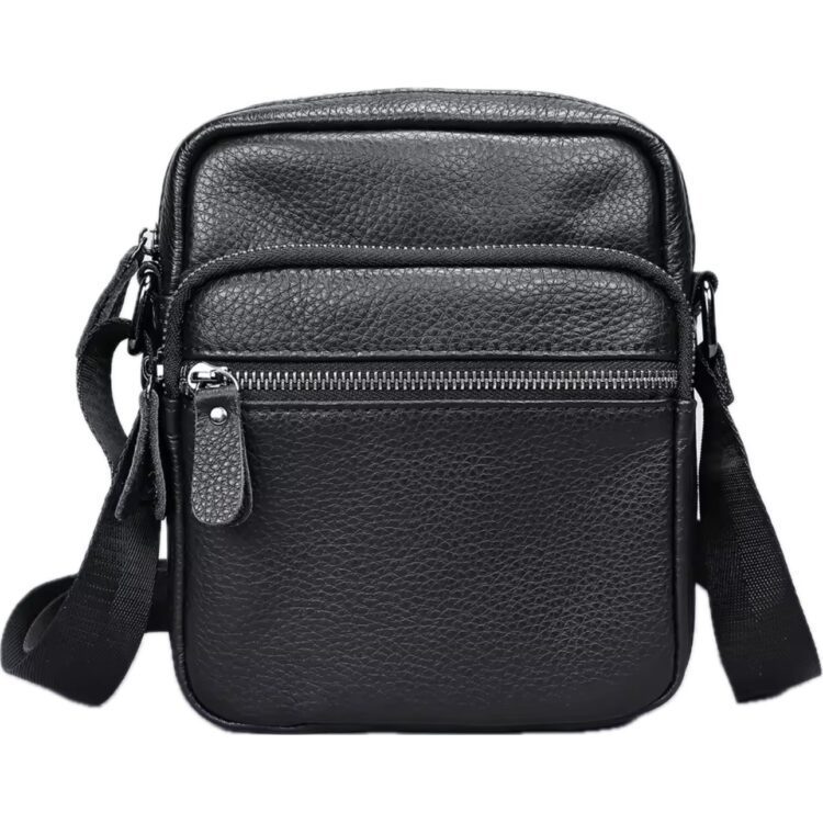 Men Genuine Leather Small Shoulder/Crossbody Satchel Bag Sacoche Homme