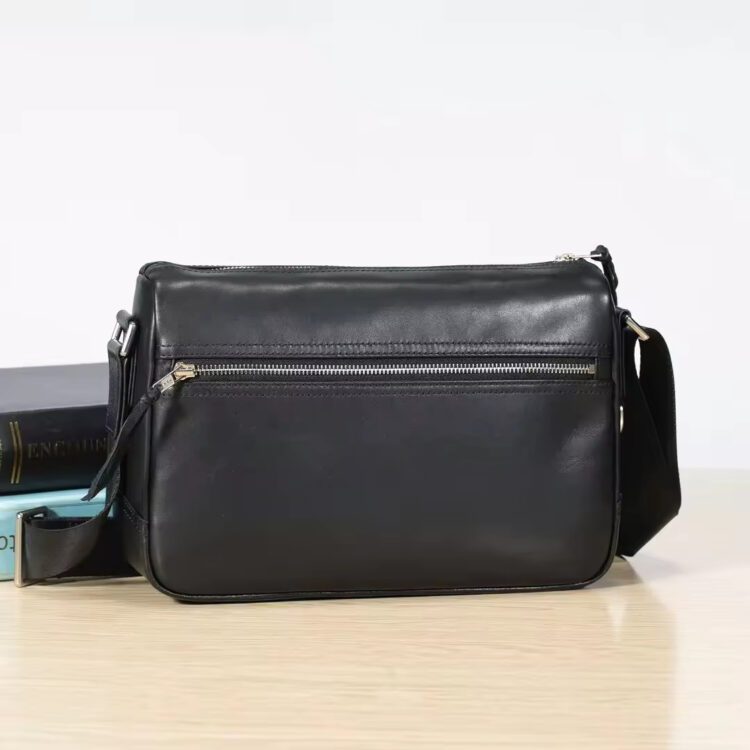 Men's Genuine Leather Satchel: Large Capacity Shoulder/Crossbody Messenger Bag