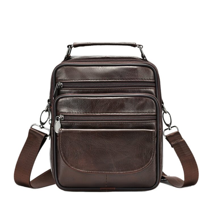 Men's Genuine Leather Small Crossbody/Top Handle/Shoulder Side Bag